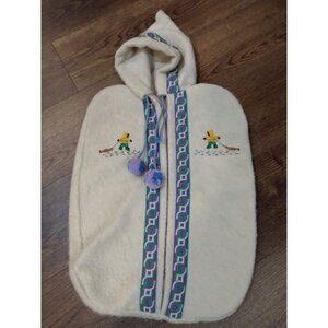 Vintage Inuit Wool Blanket Jumper Baby Bunting Indigenous Native Hood